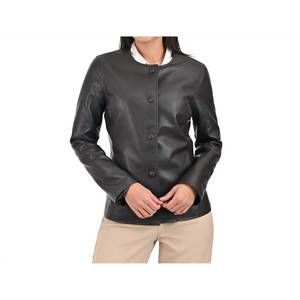 NEW NINE WEST no collar jacket in brown
